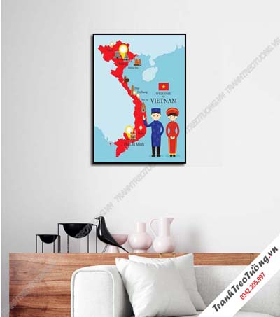Tranh bản đồ việt nam M34