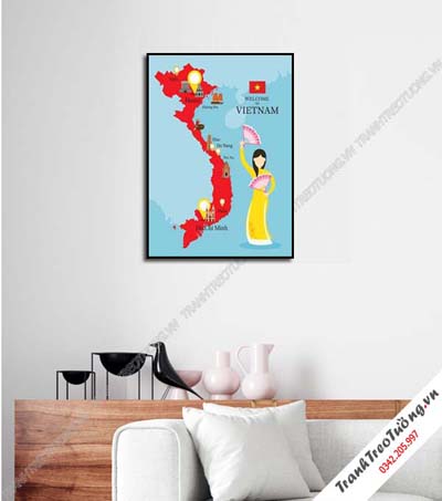 Tranh bản đồ việt nam M35