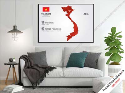 Tranh bản đồ việt nam M36