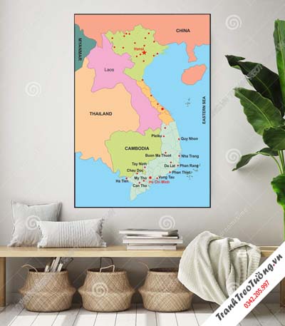 Tranh bản đồ việt nam M5