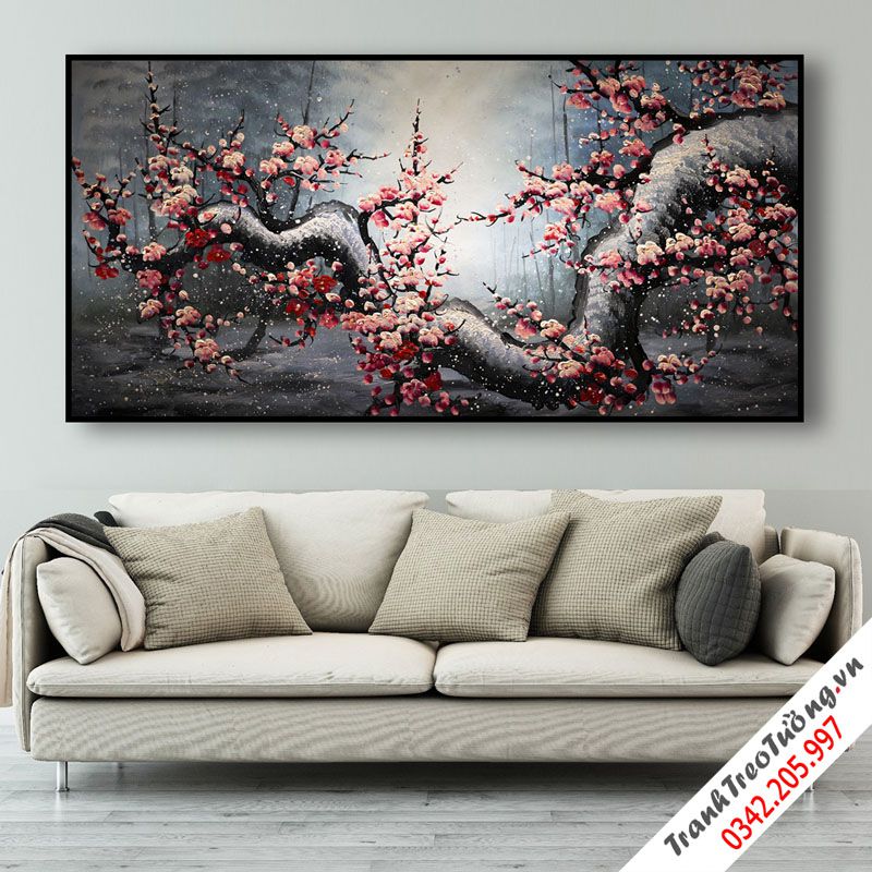 Tranh treo tường Hoa Đào Mai M9