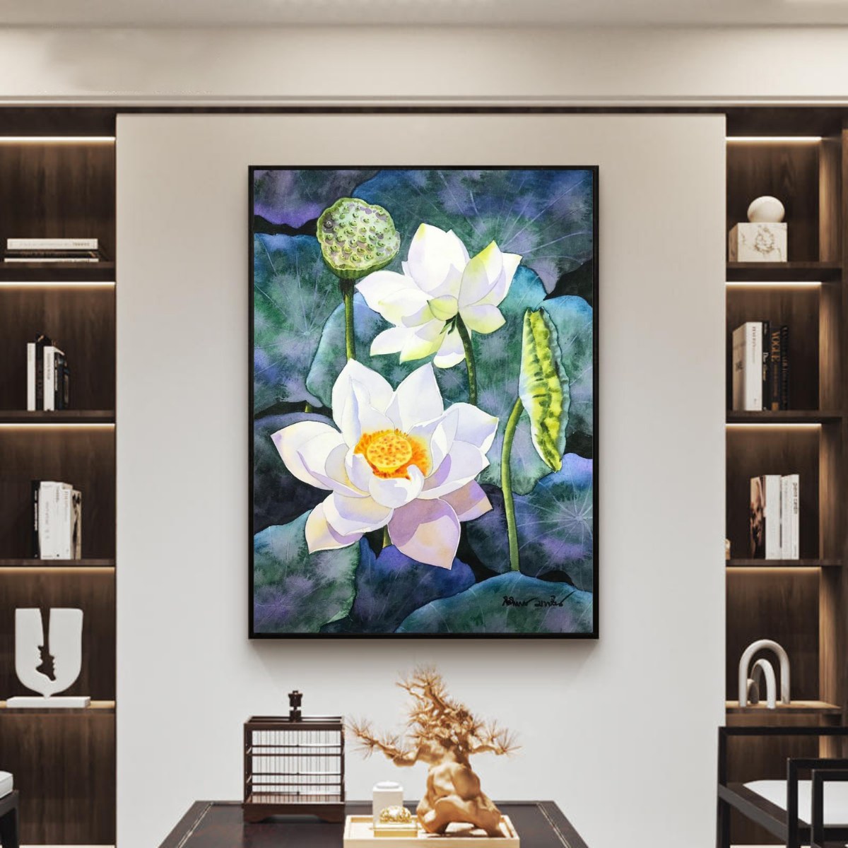 Tranh treo tường hoa sen