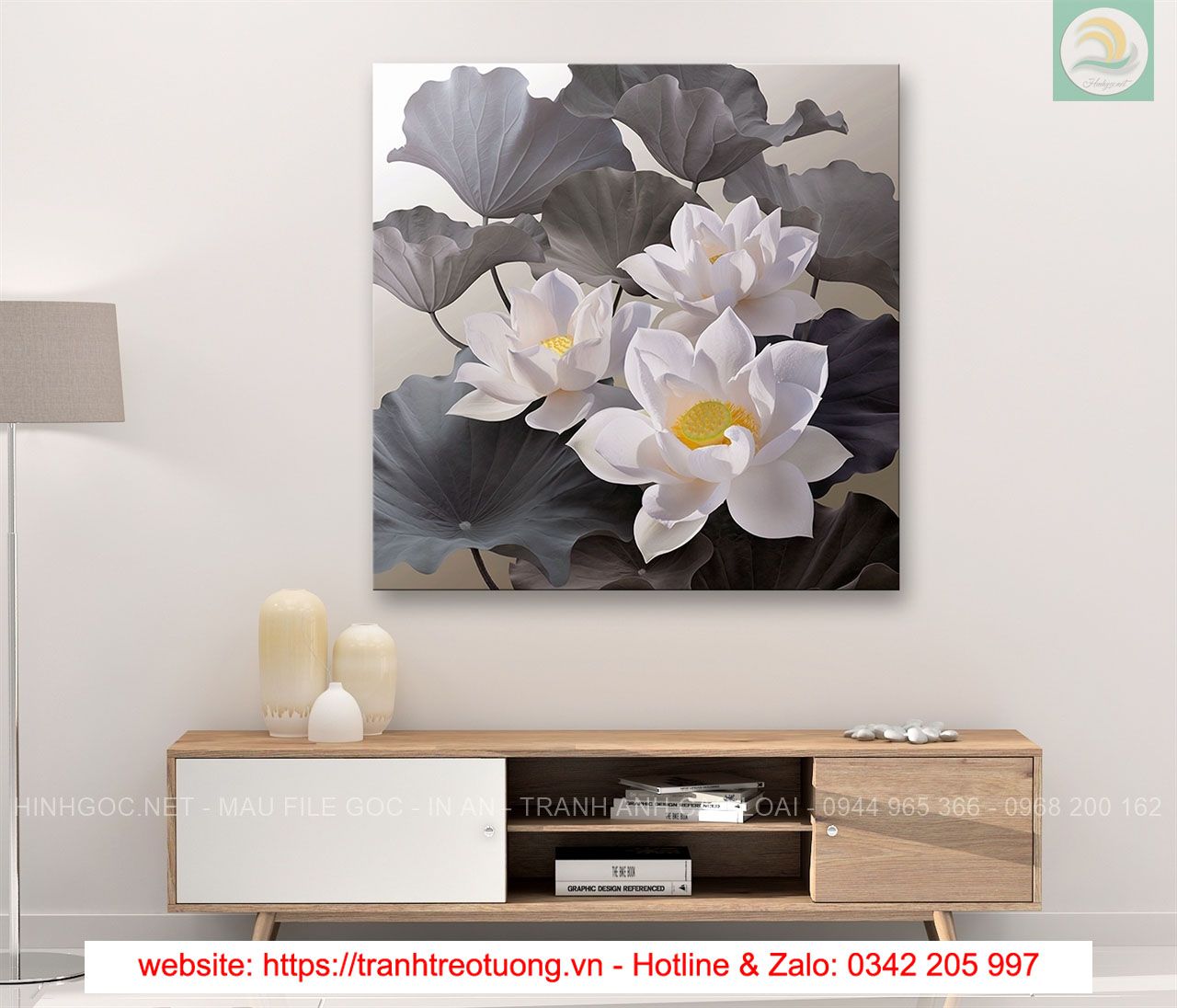 Tranh bông hoa sen TV896