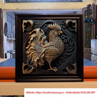 Tranh treo tường hiện đại con gà trống-MJF-22