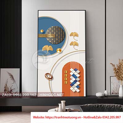 Tranh cửu ngư quần hội và hình line art nghệ thuật-QD-109