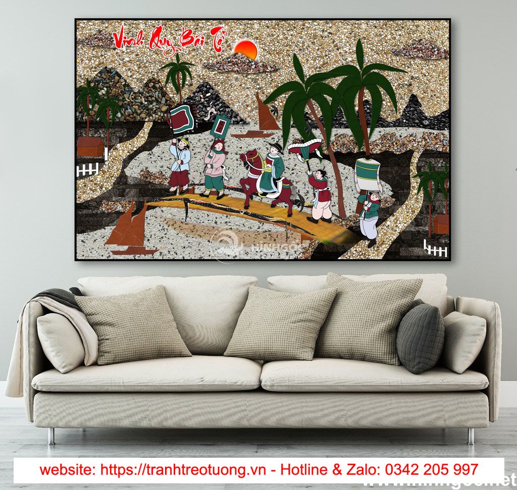 Tranh sơn dầu làng quê Việt Nam - TLQ-122