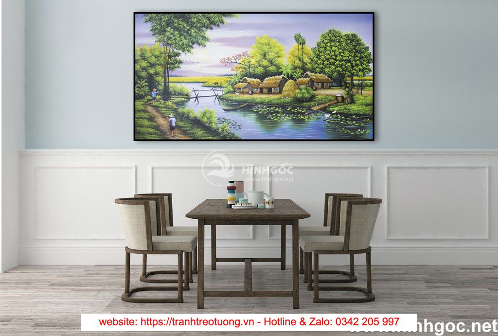 Tranh sơn dầu làng quê Việt Nam - TLQ-71
