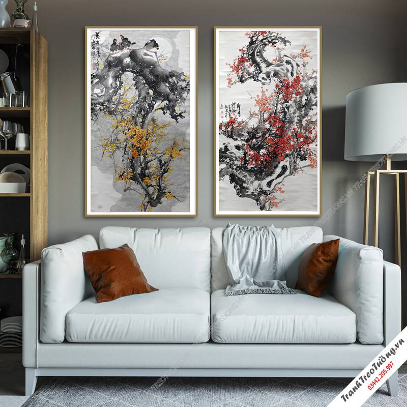 Tranh ghép 2 bức hiện đại C6043