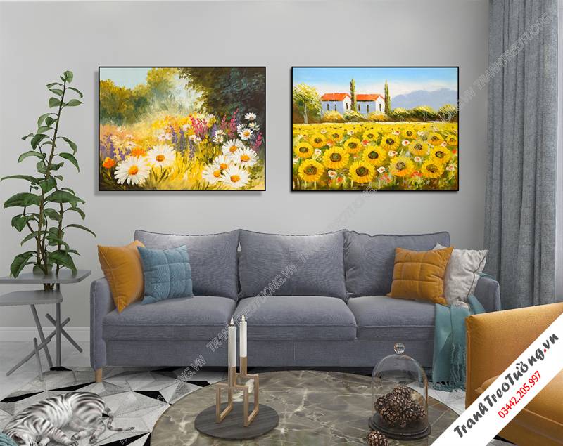 Tranh ghép 2 bức hiện đại C6065