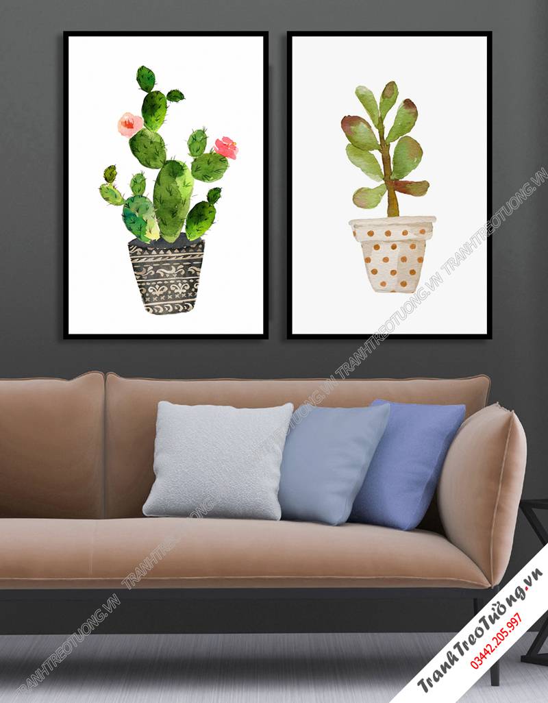Tranh ghép 2 bức hiện đại C6121