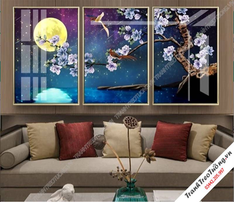 Tranh treo tường khổ dọc C7710