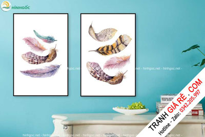 Tranh Hoa Treo Phòng Khách 2 bức G3