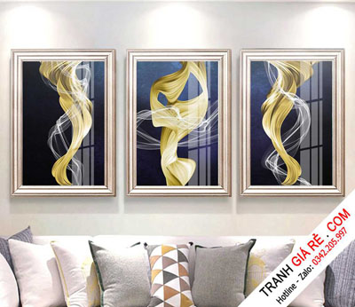 Tranh Nghệ Thuật Trừ Tượng Phòng Khách 3 bức G12