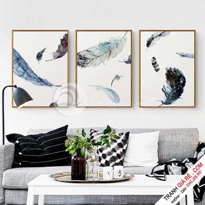 Tranh Nghệ Thuật Trừ Tượng Phòng Khách 3 bức G69