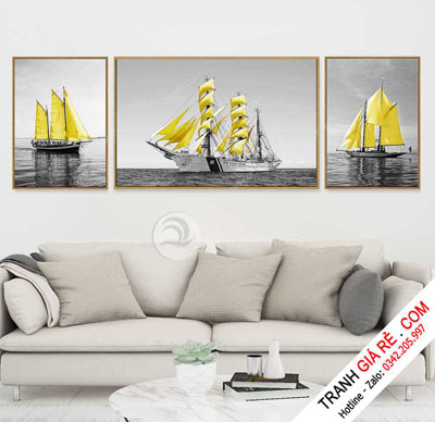 Tranh Thuyền Thuận Buồm Xuôi Gió 3 bức G14
