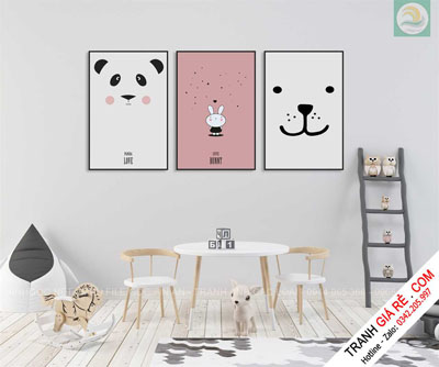 Tranh Trang Trí Phòng Cho Bé 3 bức G8