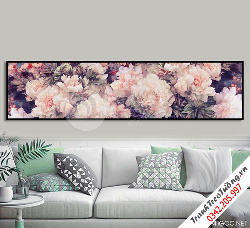Tranh hoa Mẫu Đơn treo tường 1 bức M59