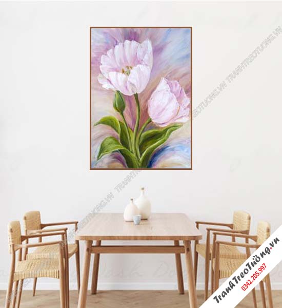 Tranh Hoa giả Sơn Dầu Khổ đứng M225