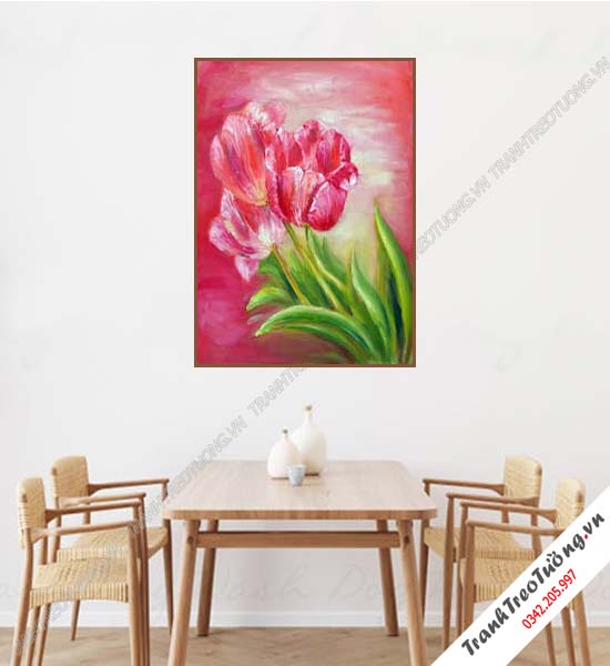 Tranh Hoa giả Sơn Dầu Khổ đứng M265