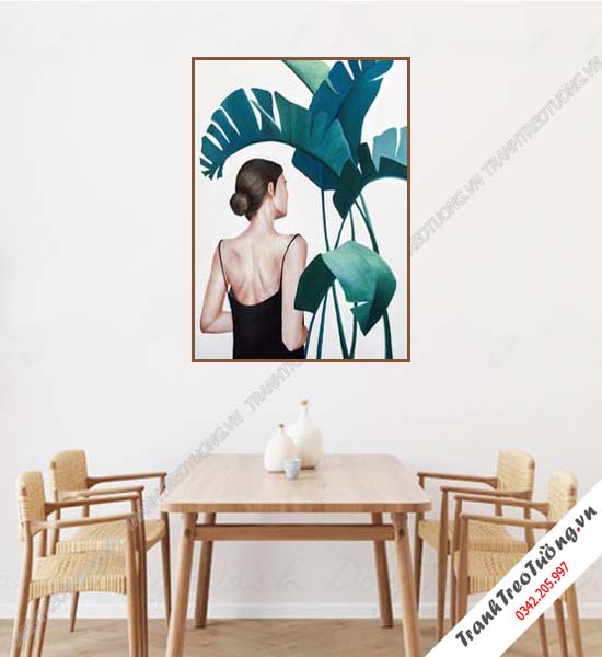 Tranh Hoa giả Sơn Dầu Khổ đứng M337