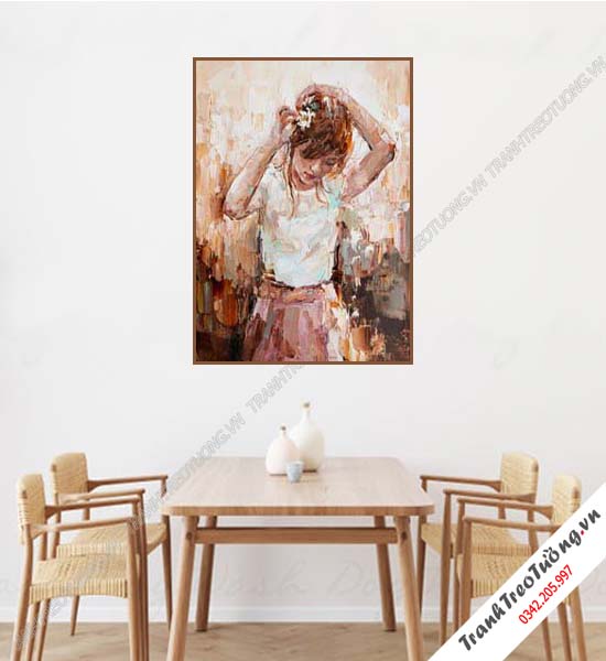 Tranh Hoa giả Sơn Dầu Khổ đứng M361