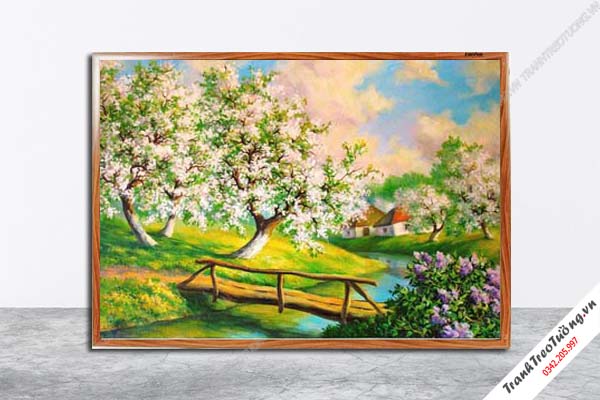 Tranh Hoa Nghệ Thuật giả sơn dầu M160