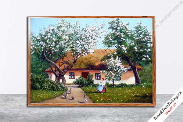 Tranh Hoa Nghệ Thuật giả sơn dầu M165