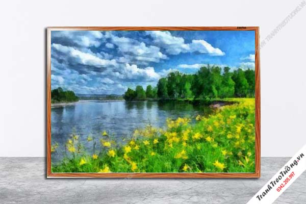 Tranh Hoa Nghệ Thuật giả sơn dầu M404