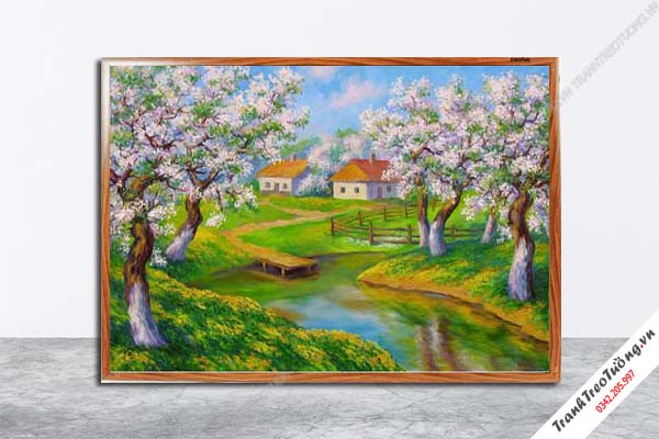 Tranh Hoa Nghệ Thuật giả sơn dầu M469