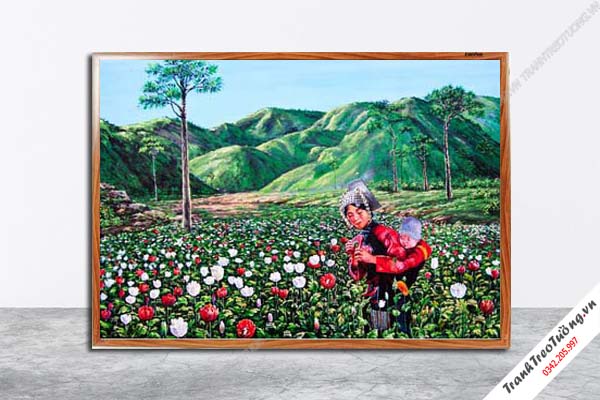 Tranh Hoa Nghệ Thuật giả sơn dầu M490