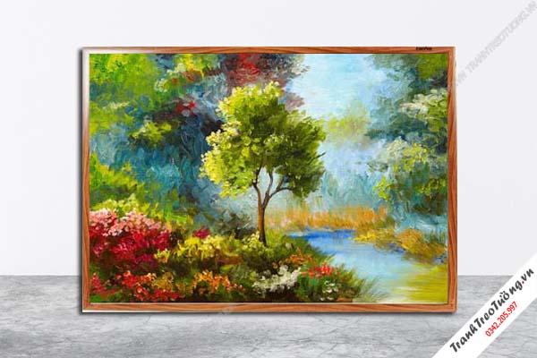 Tranh Hoa Nghệ Thuật giả sơn dầu M554