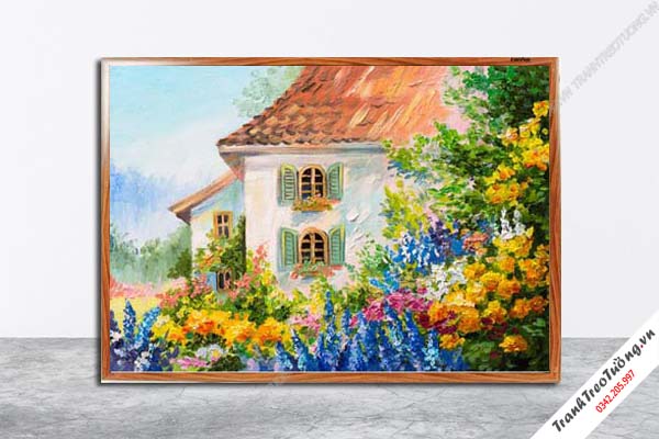 Tranh Hoa Nghệ Thuật giả sơn dầu M610