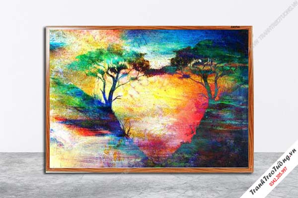 Tranh Hoa Nghệ Thuật giả sơn dầu M90