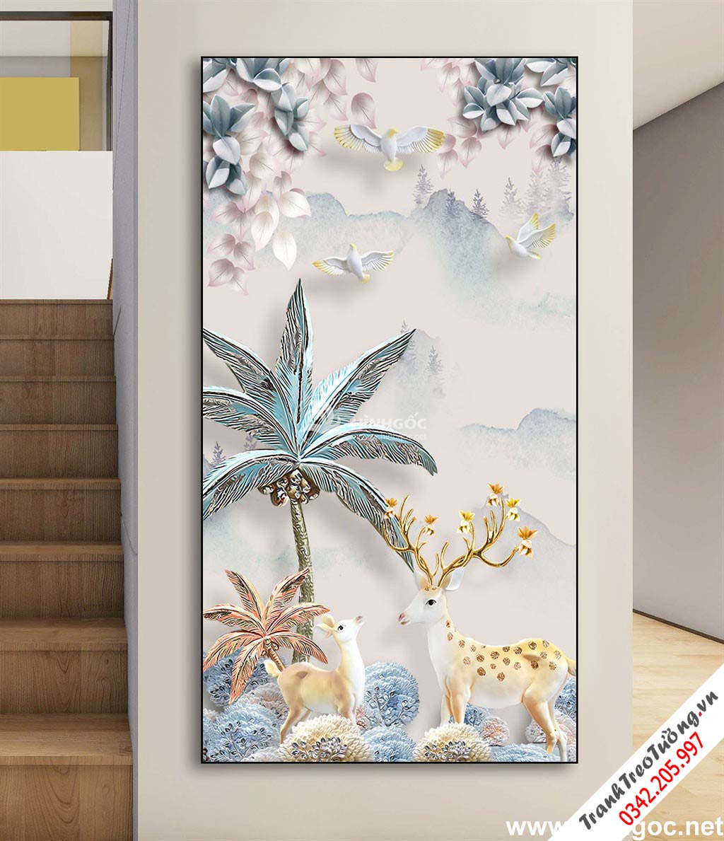 Bộ 2 hươu và 3 chú chim-DLV-21