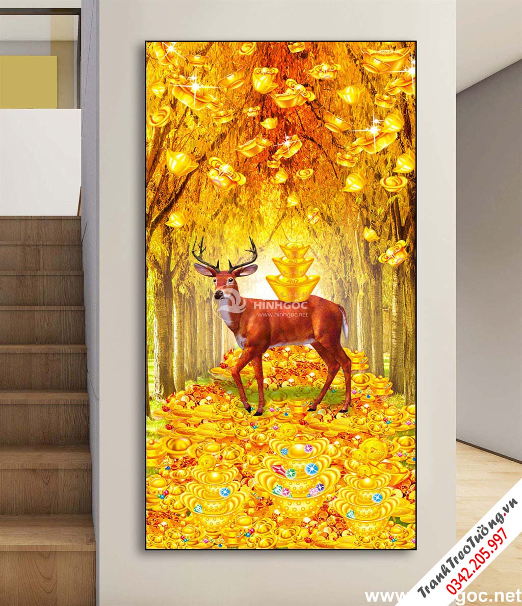 Trừu tượng 3D hươu vàng-DLV-269