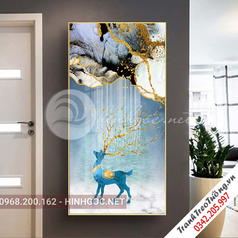Tranh treo tường, hươu vàng tuần lộc-XG-4147