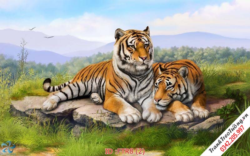 Tranh Rồng Hổ Đại Bàng hiện đại M12