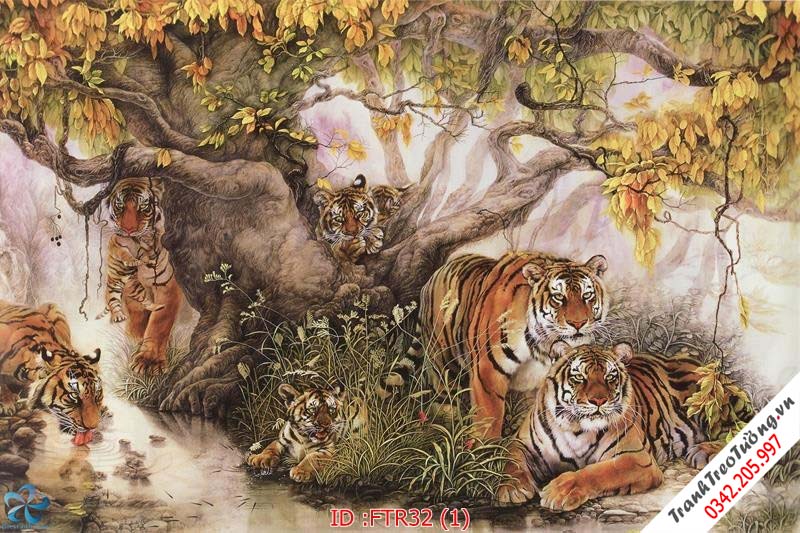 Tranh Rồng Hổ Đại Bàng 3d M36