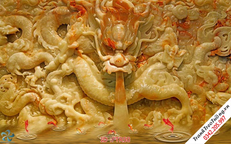 Tranh Rồng Hổ Đại Bàng 3d M54