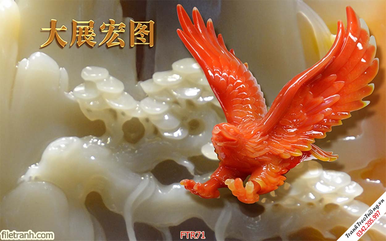 Tranh Đại Bàng Hổ Rồng phong thủy M69