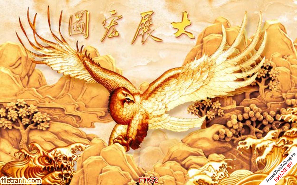 Tranh Rồng Hổ Đại Bàng hiện đại M70
