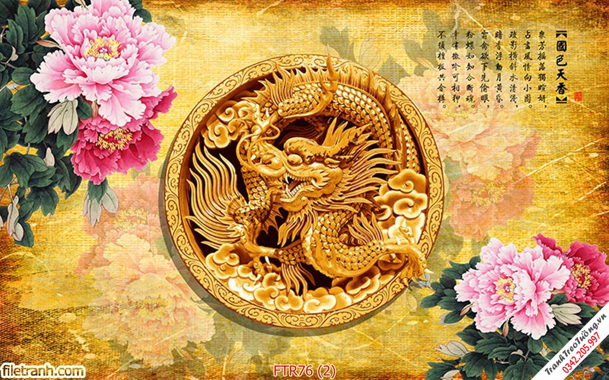 Tranh Rồng Hổ Đại Bàng đẹp M74