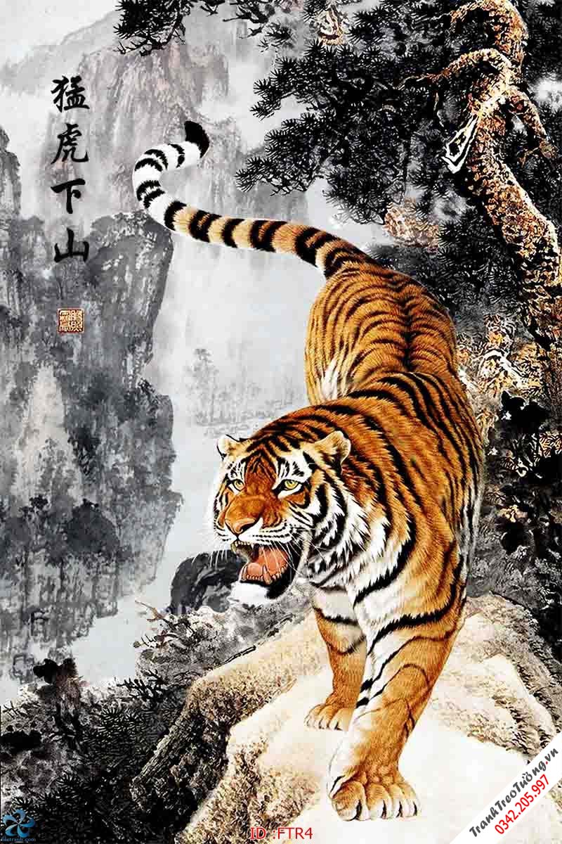 Tranh Đại Bàng Rồng Hổ đẹp M8
