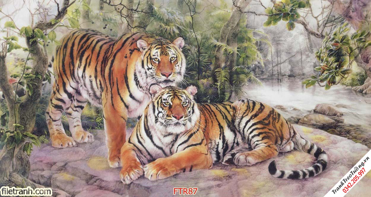 Tranh Rồng Hổ Đại Bàng đẹp M85