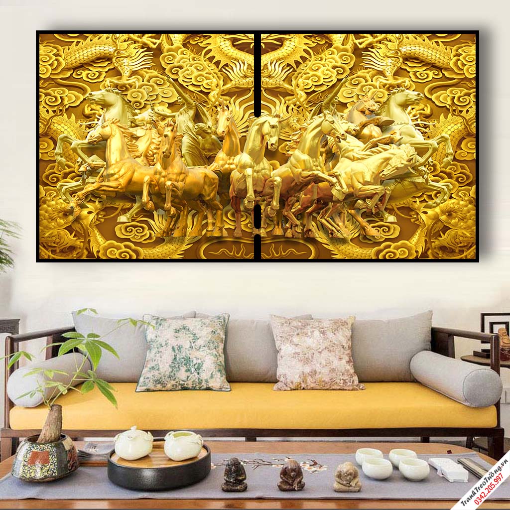 Tranh Hổ Rồng Đại Bàng 3d M92