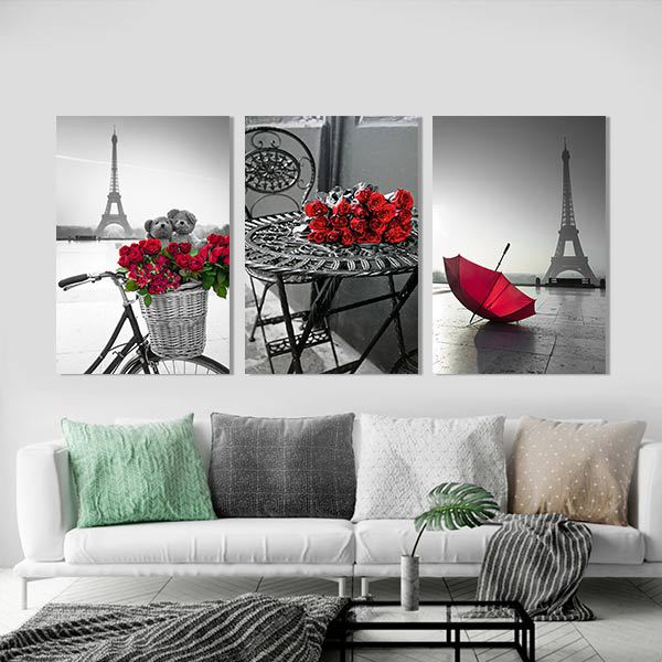 Bộ 3 tranh treo tường scandinavia “Tháp Effel” – W258 M2