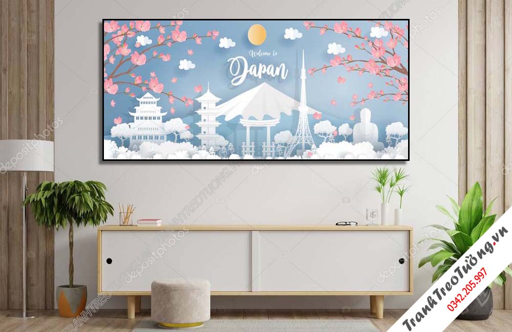Tranh phong cảnh nghệ thuật Nhật Bản M9