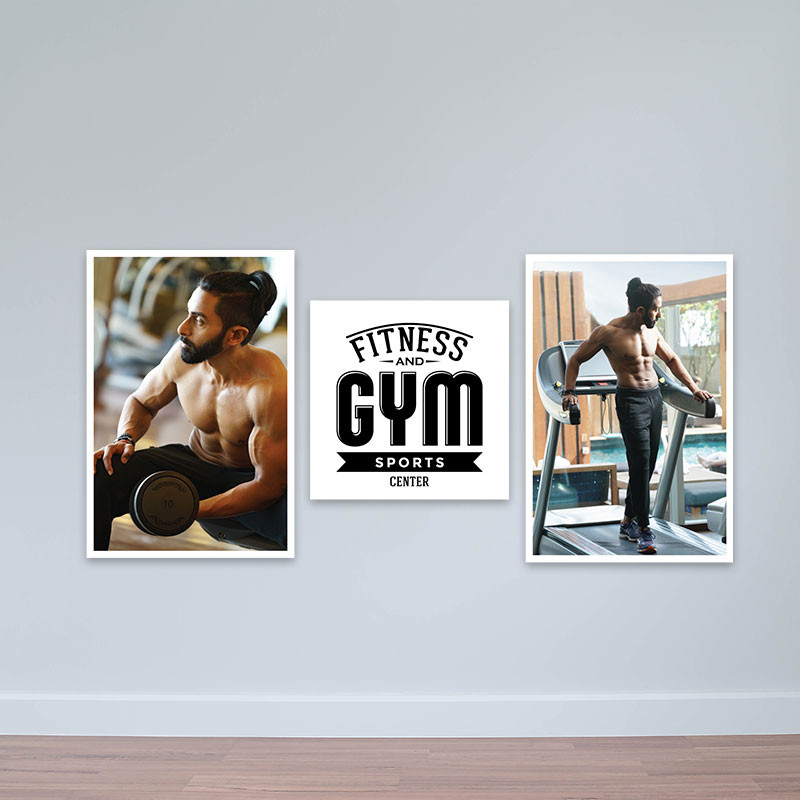 Bộ 3 tranh Gym and Fitness M5