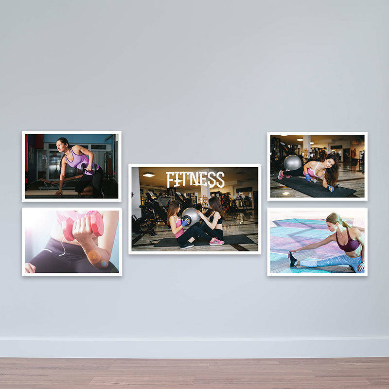 Bộ 5 tranh tập luyện Fitness sức khỏe cho nữ M4