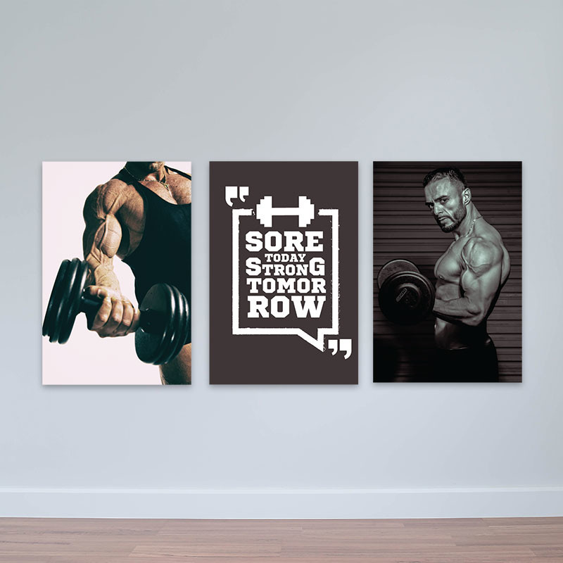 Bộ 3 tranh gym ấn tượng  M5